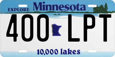 MN license plate 400LPT
