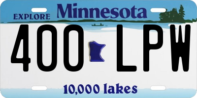MN license plate 400LPW