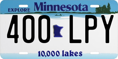 MN license plate 400LPY
