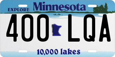 MN license plate 400LQA