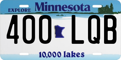 MN license plate 400LQB