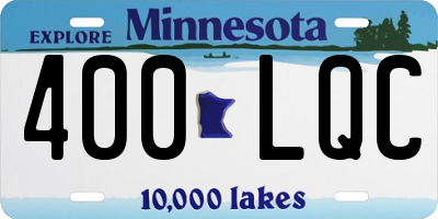 MN license plate 400LQC