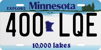 MN license plate 400LQE