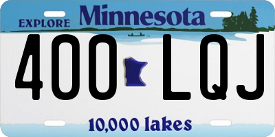 MN license plate 400LQJ