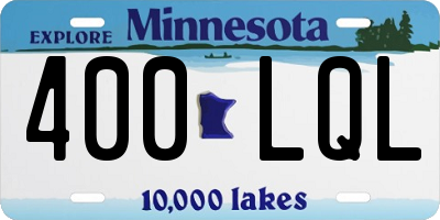 MN license plate 400LQL