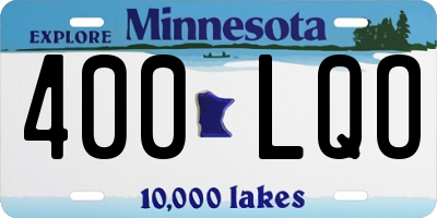 MN license plate 400LQO