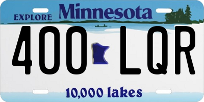 MN license plate 400LQR