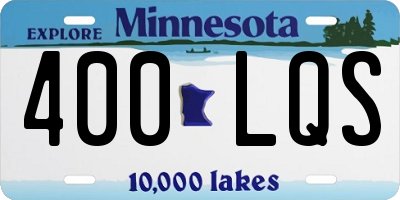 MN license plate 400LQS