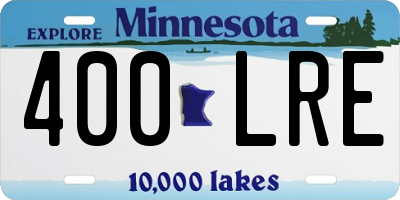 MN license plate 400LRE