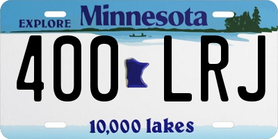 MN license plate 400LRJ