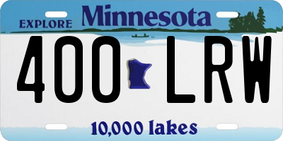 MN license plate 400LRW