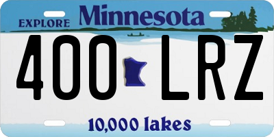 MN license plate 400LRZ