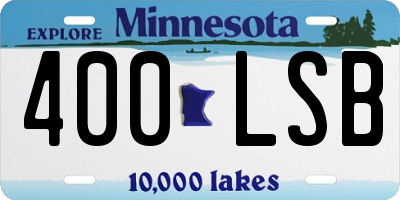 MN license plate 400LSB