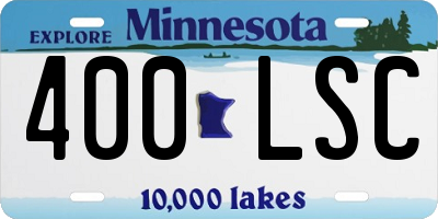 MN license plate 400LSC