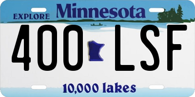 MN license plate 400LSF