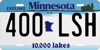 MN license plate 400LSH
