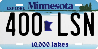 MN license plate 400LSN