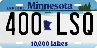 MN license plate 400LSQ