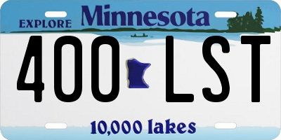 MN license plate 400LST
