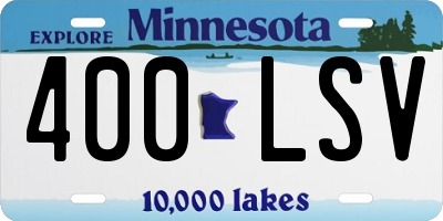 MN license plate 400LSV