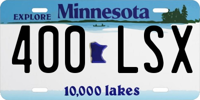 MN license plate 400LSX