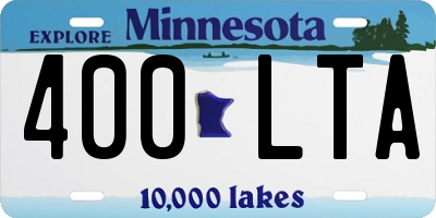 MN license plate 400LTA