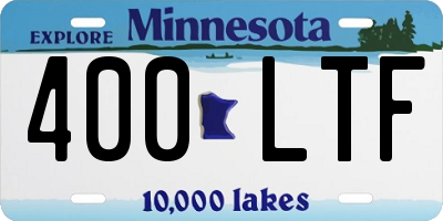 MN license plate 400LTF