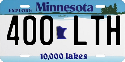 MN license plate 400LTH