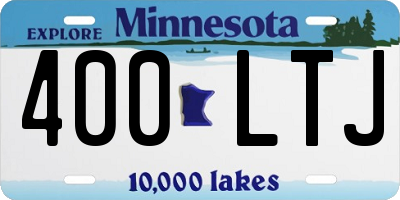 MN license plate 400LTJ
