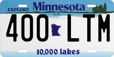 MN license plate 400LTM