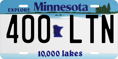 MN license plate 400LTN