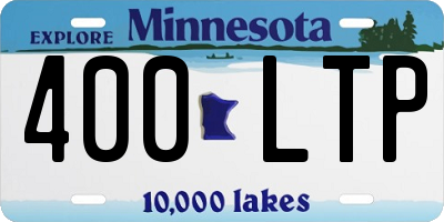 MN license plate 400LTP