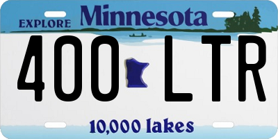 MN license plate 400LTR