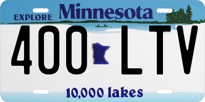 MN license plate 400LTV