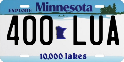 MN license plate 400LUA