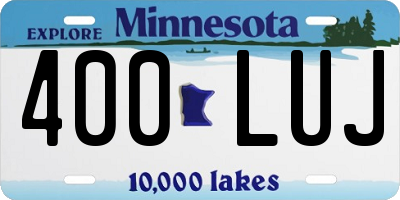 MN license plate 400LUJ