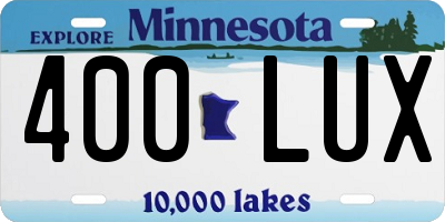 MN license plate 400LUX