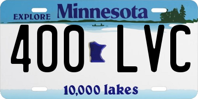 MN license plate 400LVC