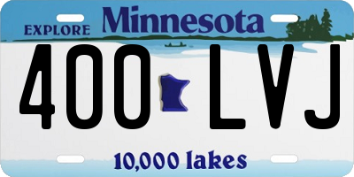 MN license plate 400LVJ