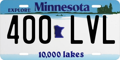 MN license plate 400LVL