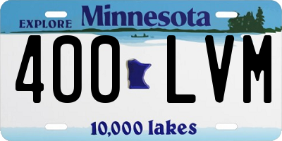 MN license plate 400LVM
