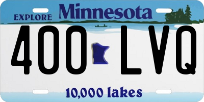 MN license plate 400LVQ