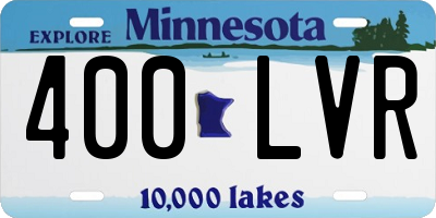 MN license plate 400LVR