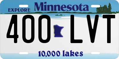 MN license plate 400LVT