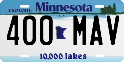 MN license plate 400MAV