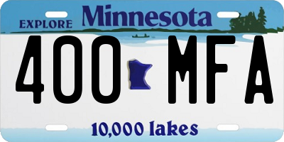 MN license plate 400MFA