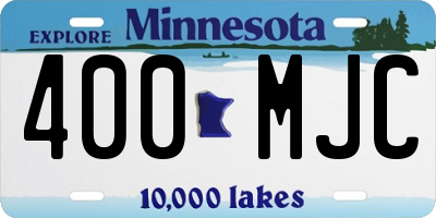 MN license plate 400MJC