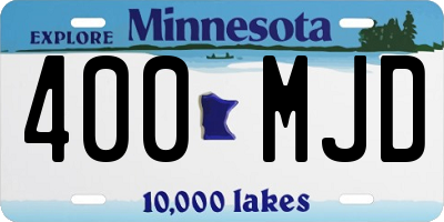 MN license plate 400MJD