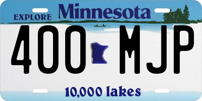MN license plate 400MJP