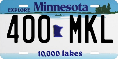 MN license plate 400MKL